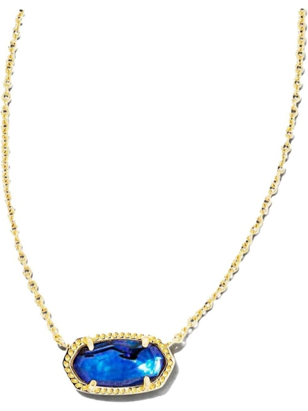 Women's Gold Navy Elisa Dainty 14k Gold-Plated Fashion Jewelry Pendant Necklaces